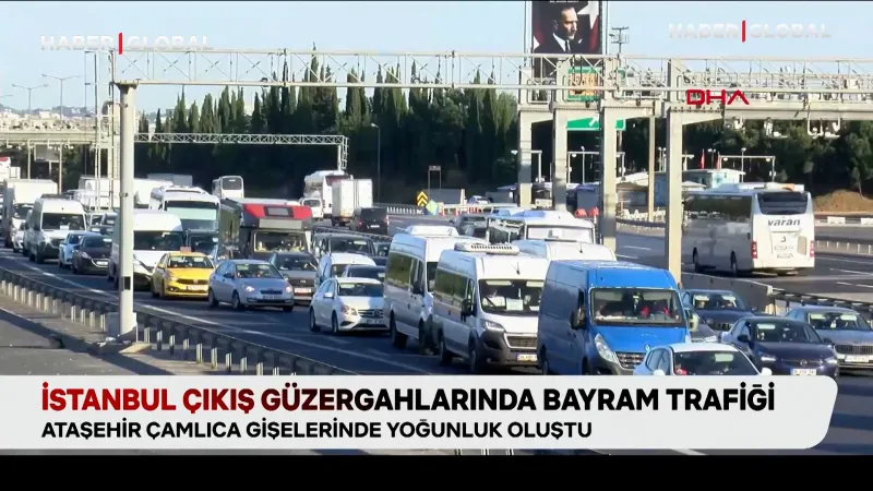 İstanbul çıkış güzergahlarında bayram trafiği