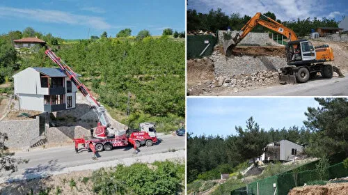 Bursa'da Akılalmaz Olay! Kaçak Yapıyı Vinçle Kaçırdı!