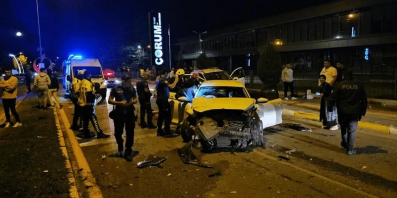Otomobil Takla Attı! Çorum'da Korkunç Kaza