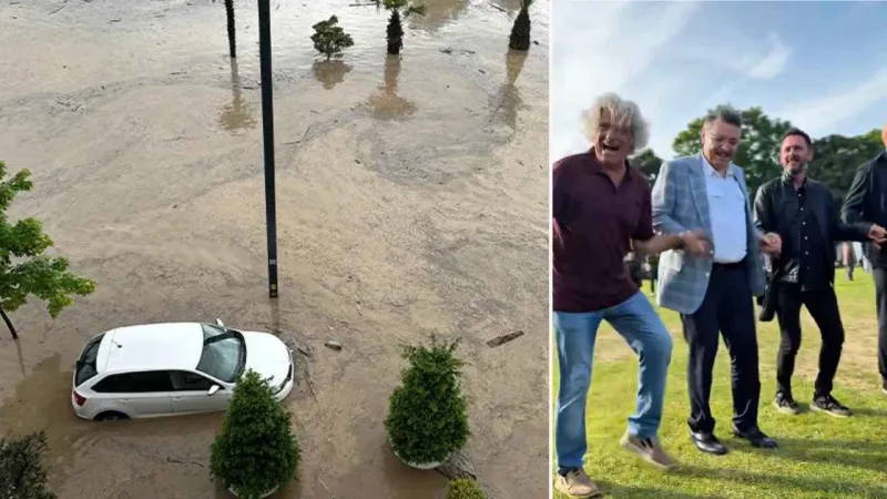Trabzon sel ile uğraşırken Amsterdam'da horon tepen AKP'li başkana tepki yağdı